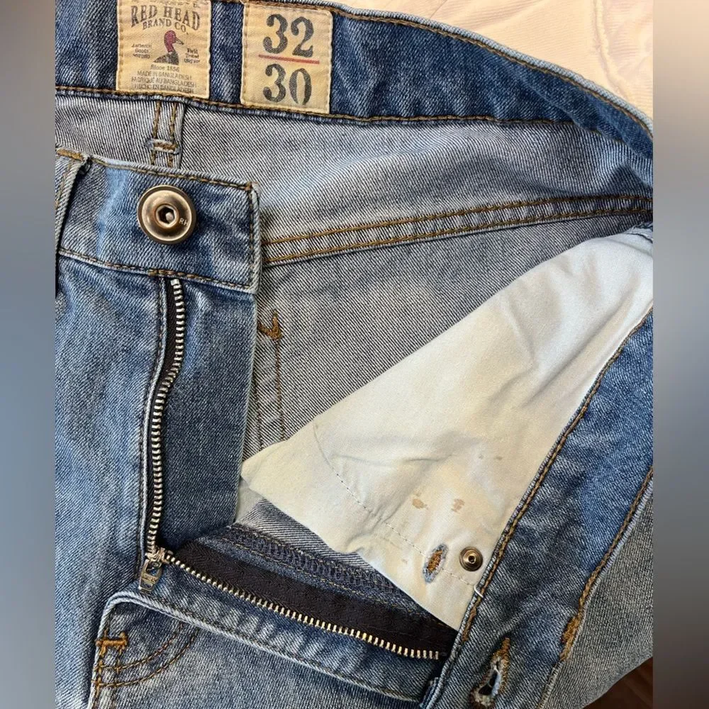 Redhead | Mens‎ Jeans Medium Wash Straight Leg Denim 32X30